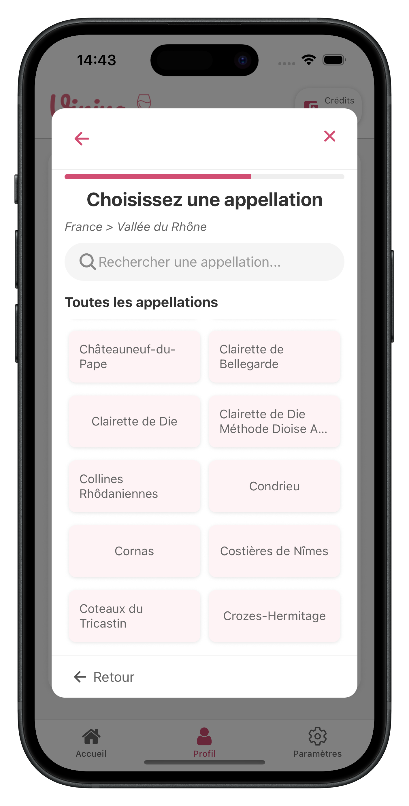 Étape 4: Cépages